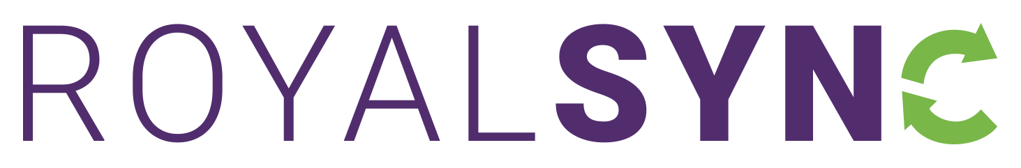 This image is the logo for ROYALSYNC, the ý's campus engagement platform.